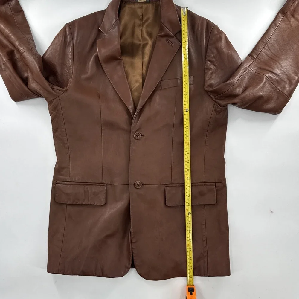 Vintage Banana Republic Leather Blazer Size 40R Brown